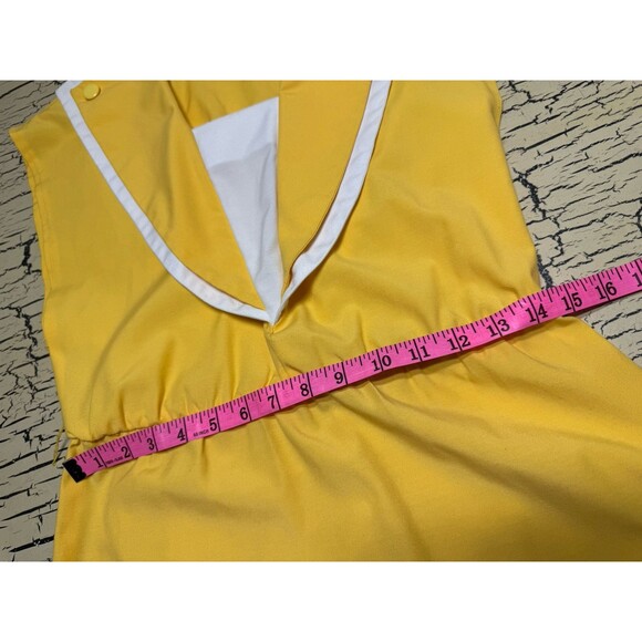 Vintage Jerell of Texas Spring Dress Yellow & White Ladies Size 7 MCM - Picture 5 of 12